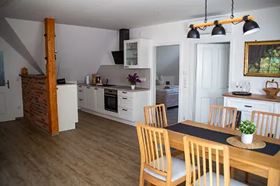 Blick in die Ferienwohnung „Spreewaldglück“